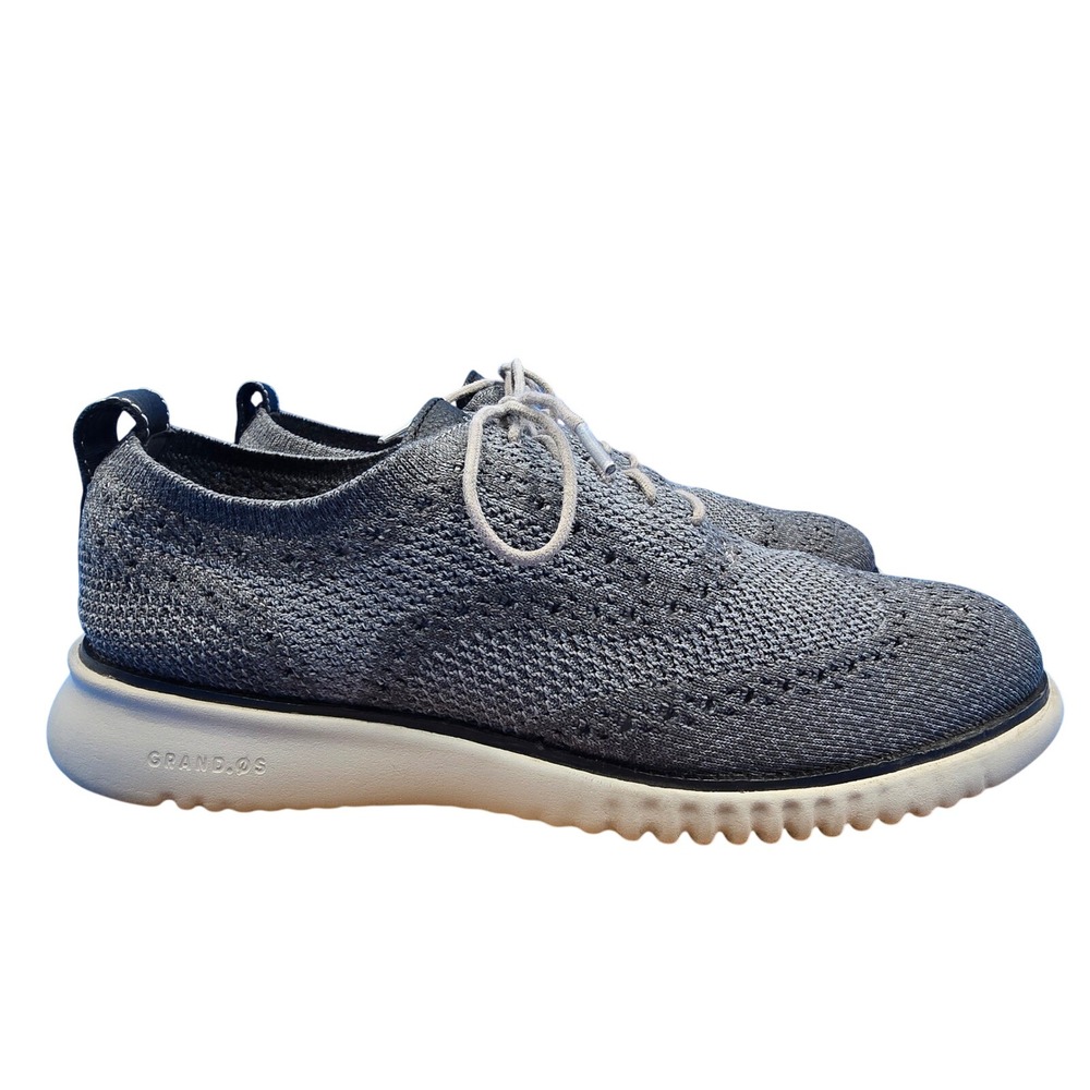 Cole Haan Zerogrand Wingtip Knit Oxford Shoes Men's 8.5M Gray Sneakers